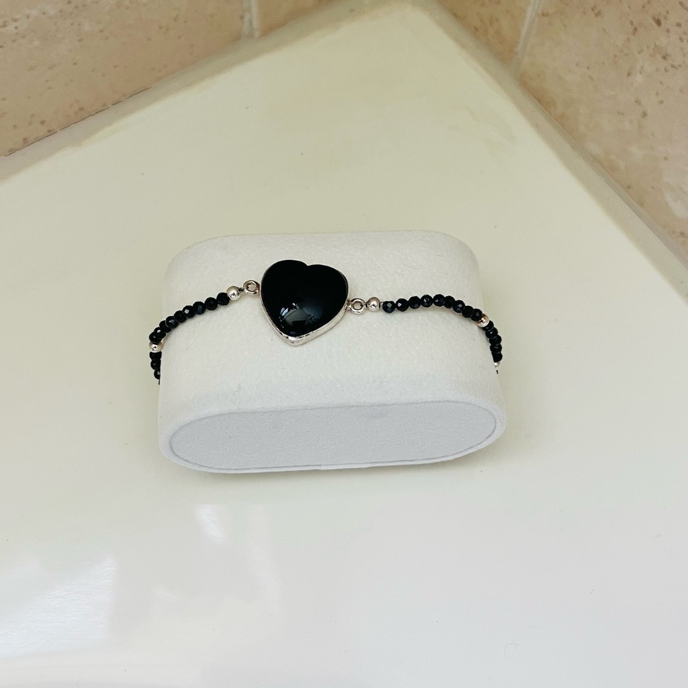 Natural Black Onyx 2 Bracelets - Picture 4 of 9